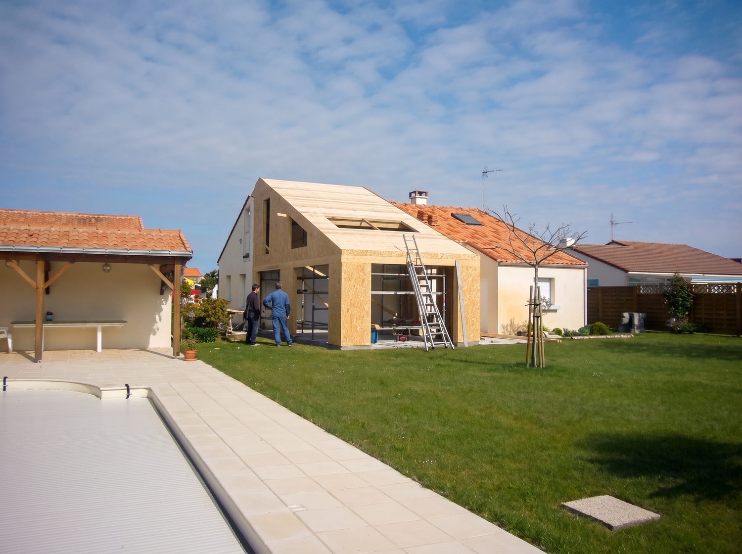 Extension en cours de chantier